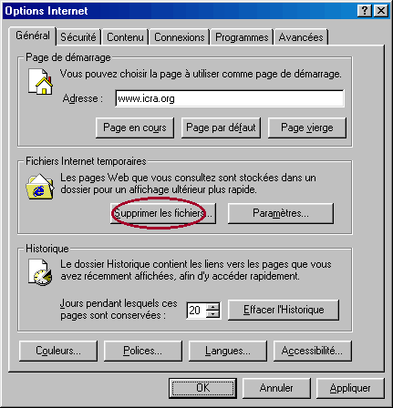 Delete Temporary Internet Files